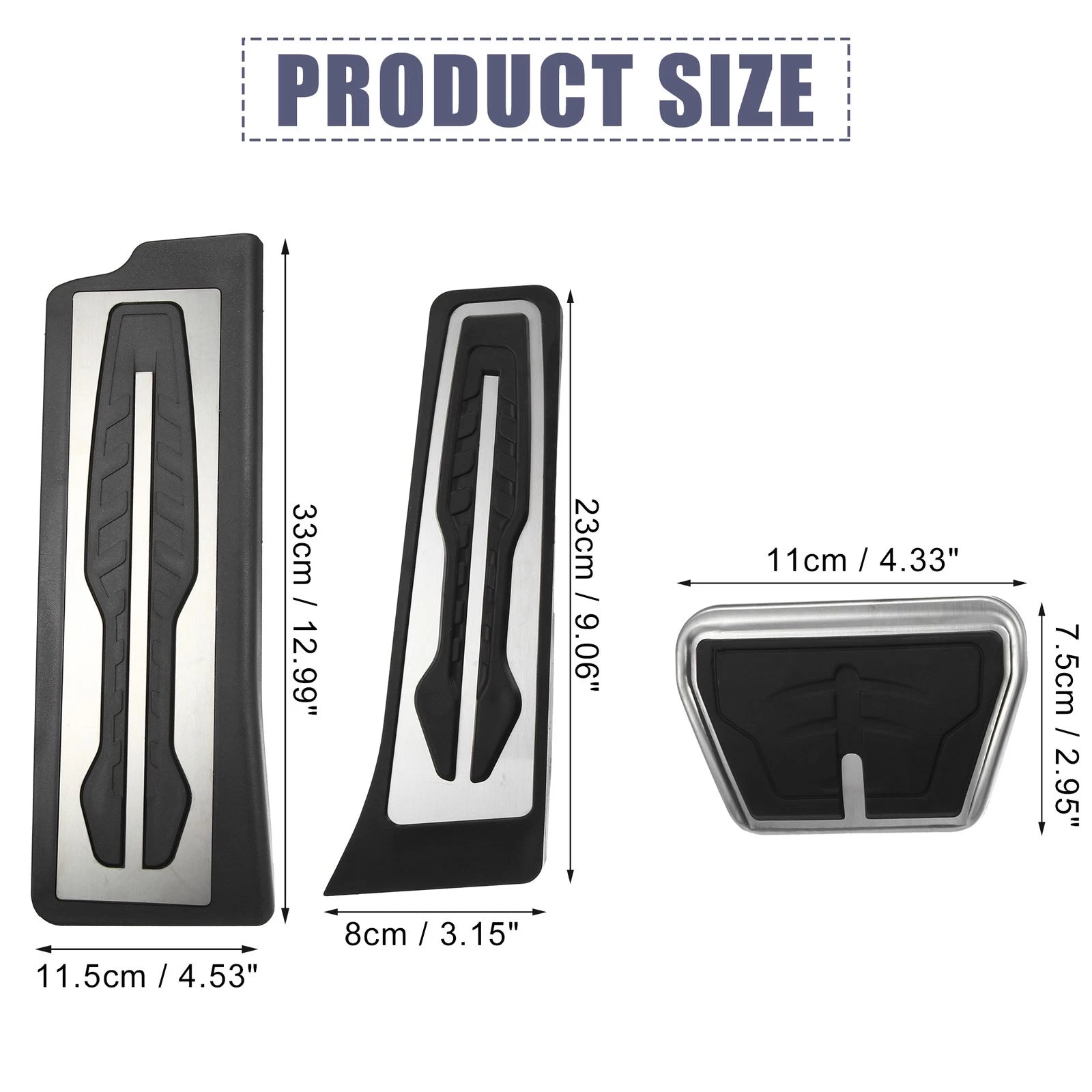 3 Pcs Accelerator & Brake Pedal Cover Set for BMW X3 X4 (2011–2023)