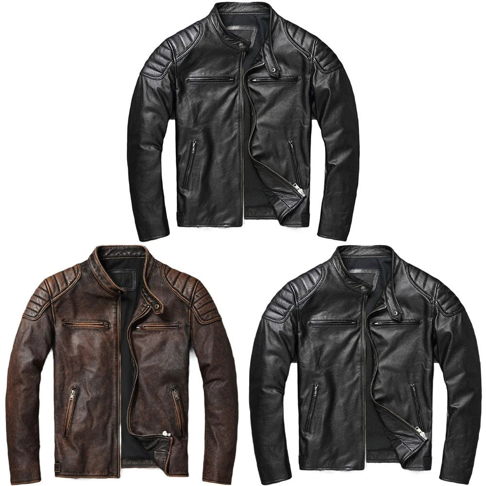 Imitation Leather Jacket for Men - Casual Wear Daily Use Holiday Attire