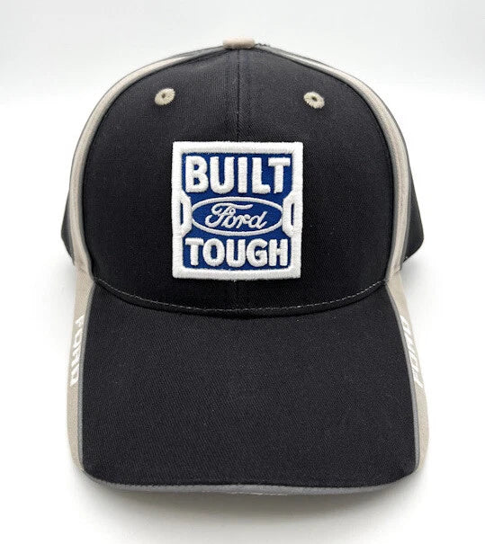 Navy Blue Hat Cap with White Built Ford Tough Oval Emblem for Ford Trucks (1990–2024)