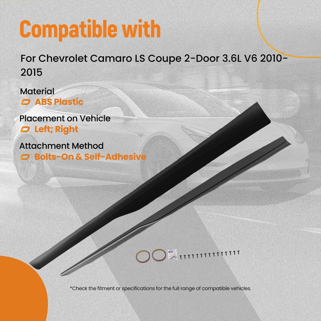 Carbon Fiber Side Skirt for Chevrolet Camaro 2-Door (2010–2015)