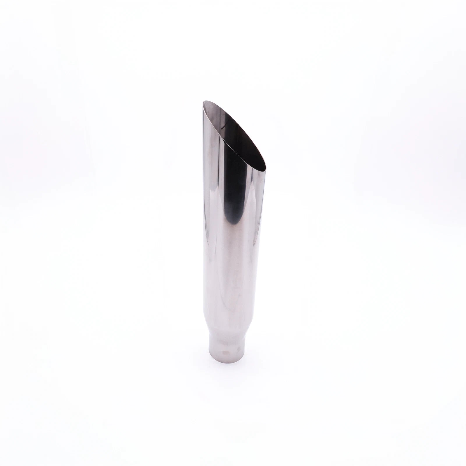 Polished Slash Cut Clamp On Exhaust Tip 2.5" Inlet 3.5" Outlet (Universal)