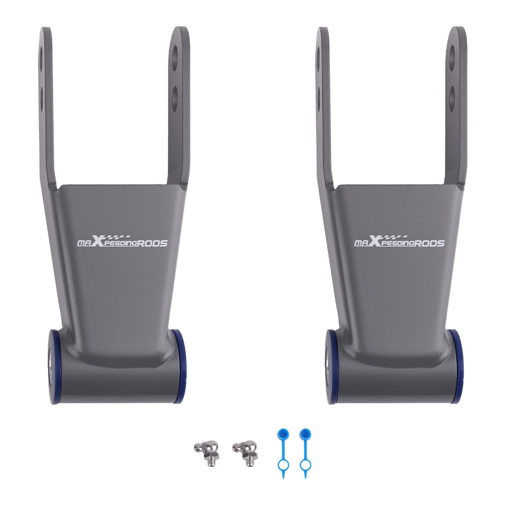 Adjustable 1"-2" Rear Drop Shackles for Chevy GMC C1500 2WD (1988–1998)