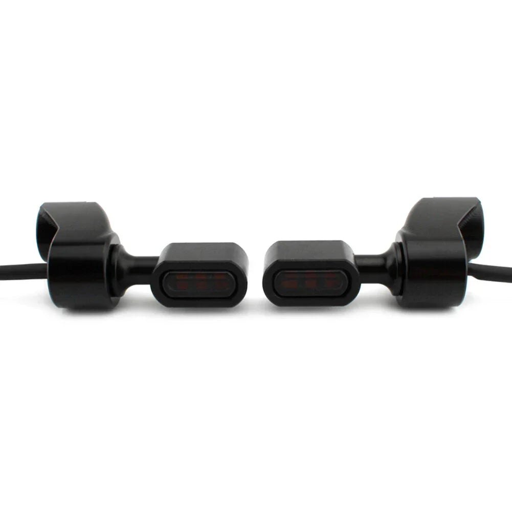 Black Front Fork Turn Signal Indicator Light for Harley FXR (1987-2000)