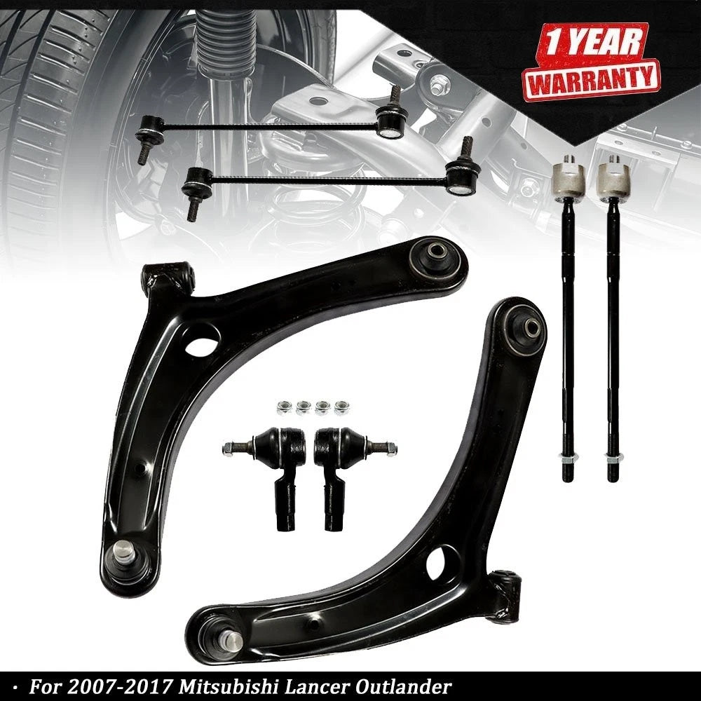 Set of 8 Front Control Arm Ball Joint Suspension Kits for Mitsubishi Lancer (2007–2017)