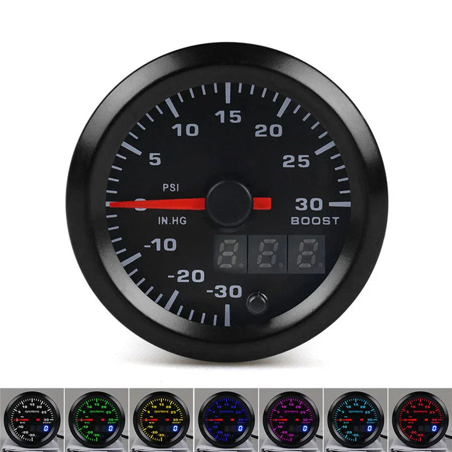 2" 52mm LED Digital Turbo Boost Pressure Gauge for Car (No Year Specified)