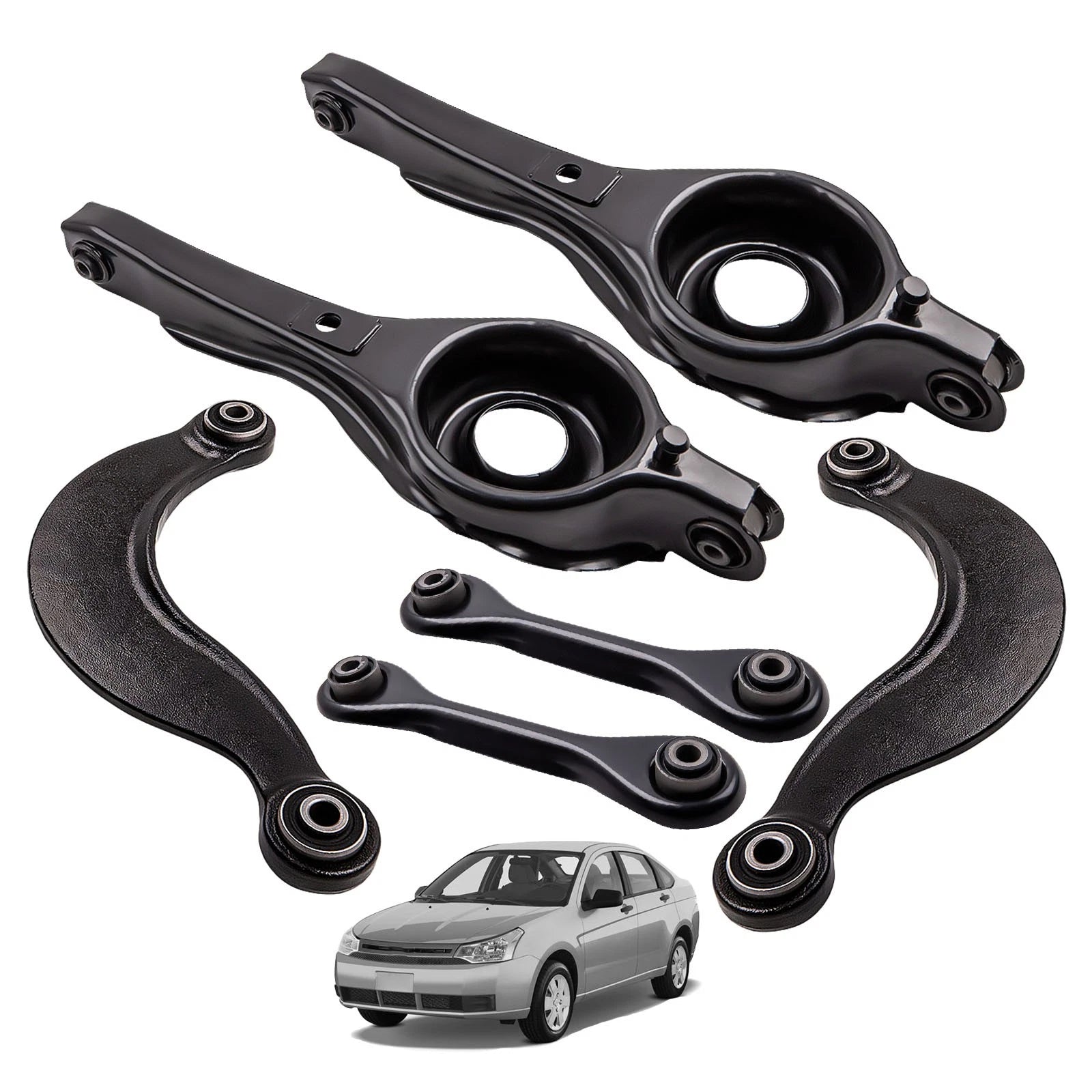 6x Rear Control Arms Set for Ford Focus (2000–2011)
