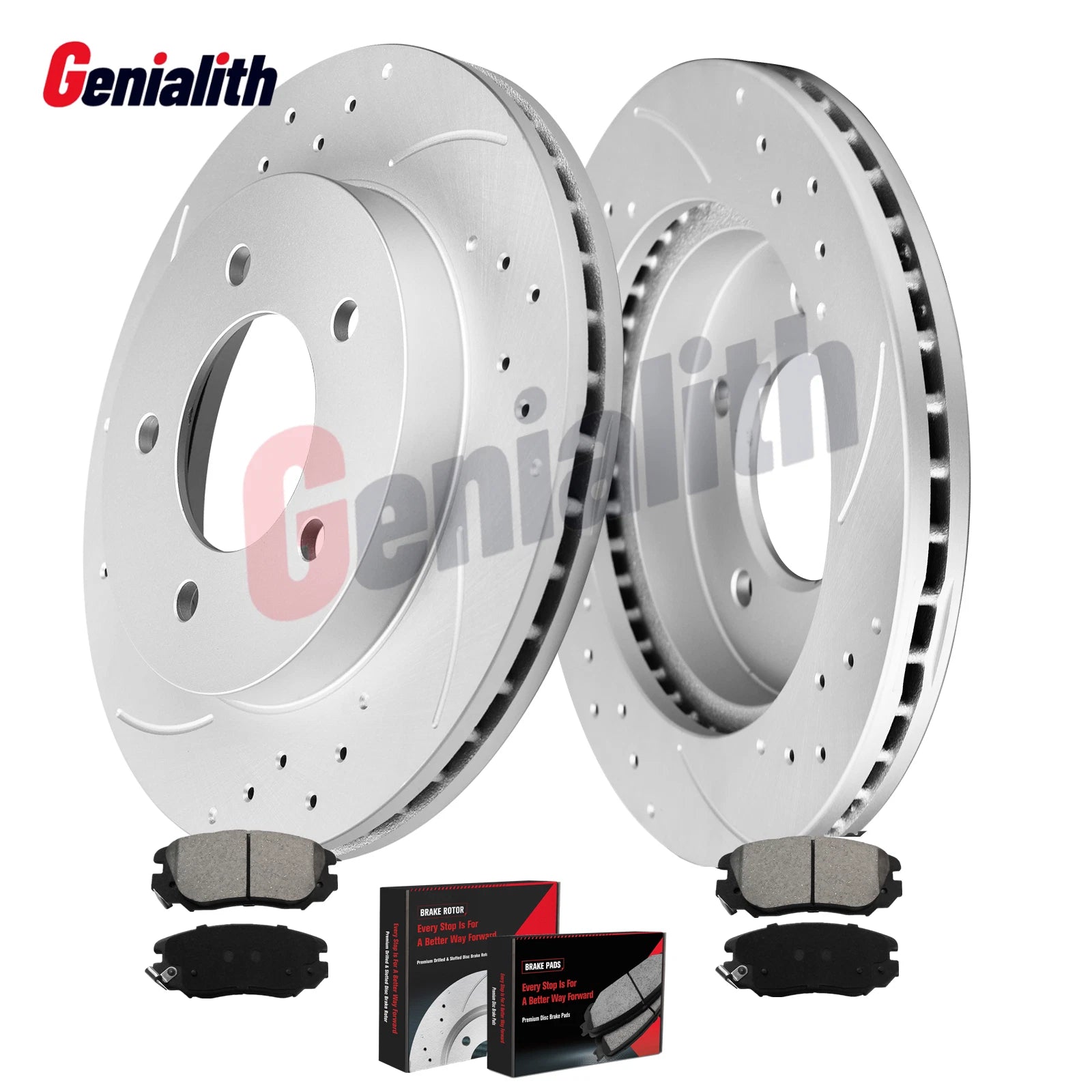 296mm Front Drilled Rotors & Brake Pads for Buick Lacrosse Regal (2011–2016)