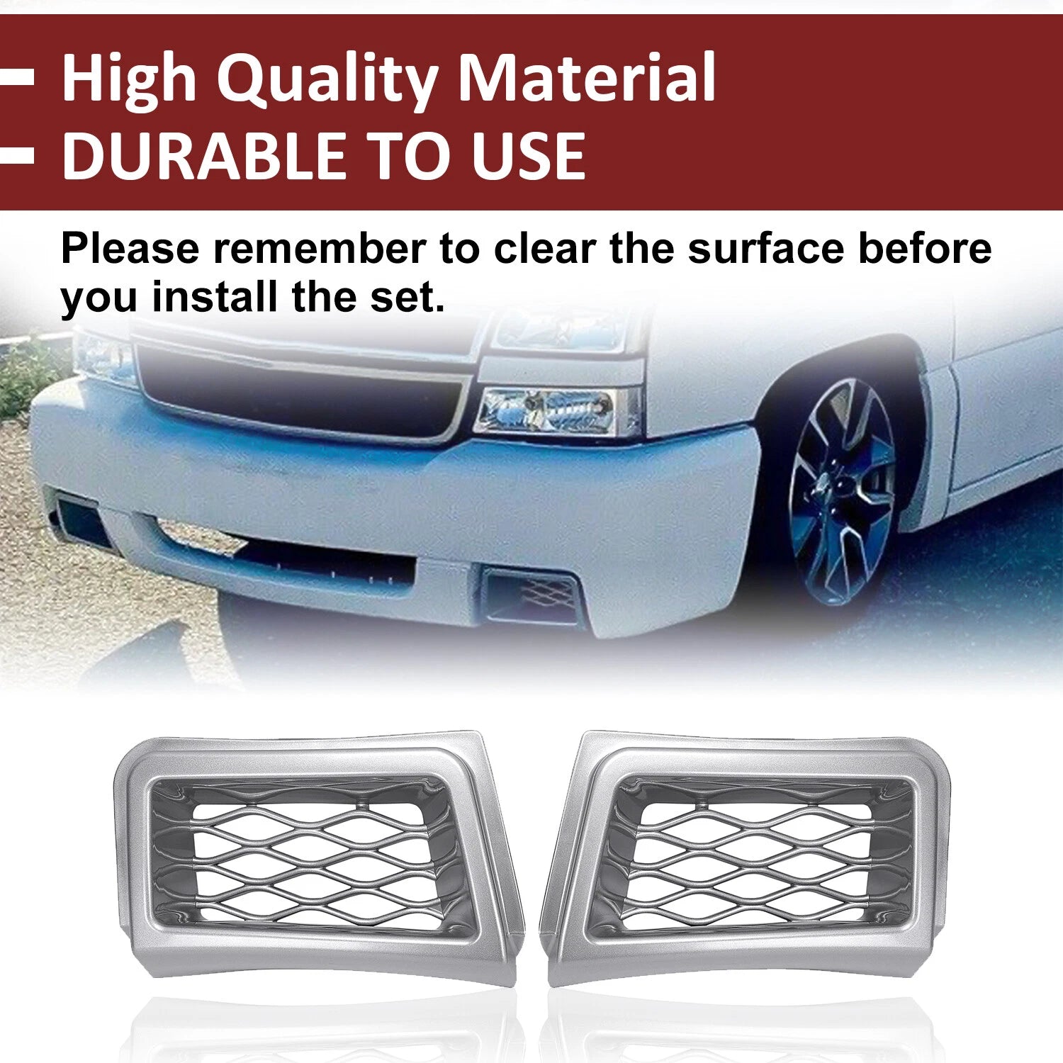 Set of 2 Bumper Caliper Air Ducts for Chevrolet Silverado (2003–2007)