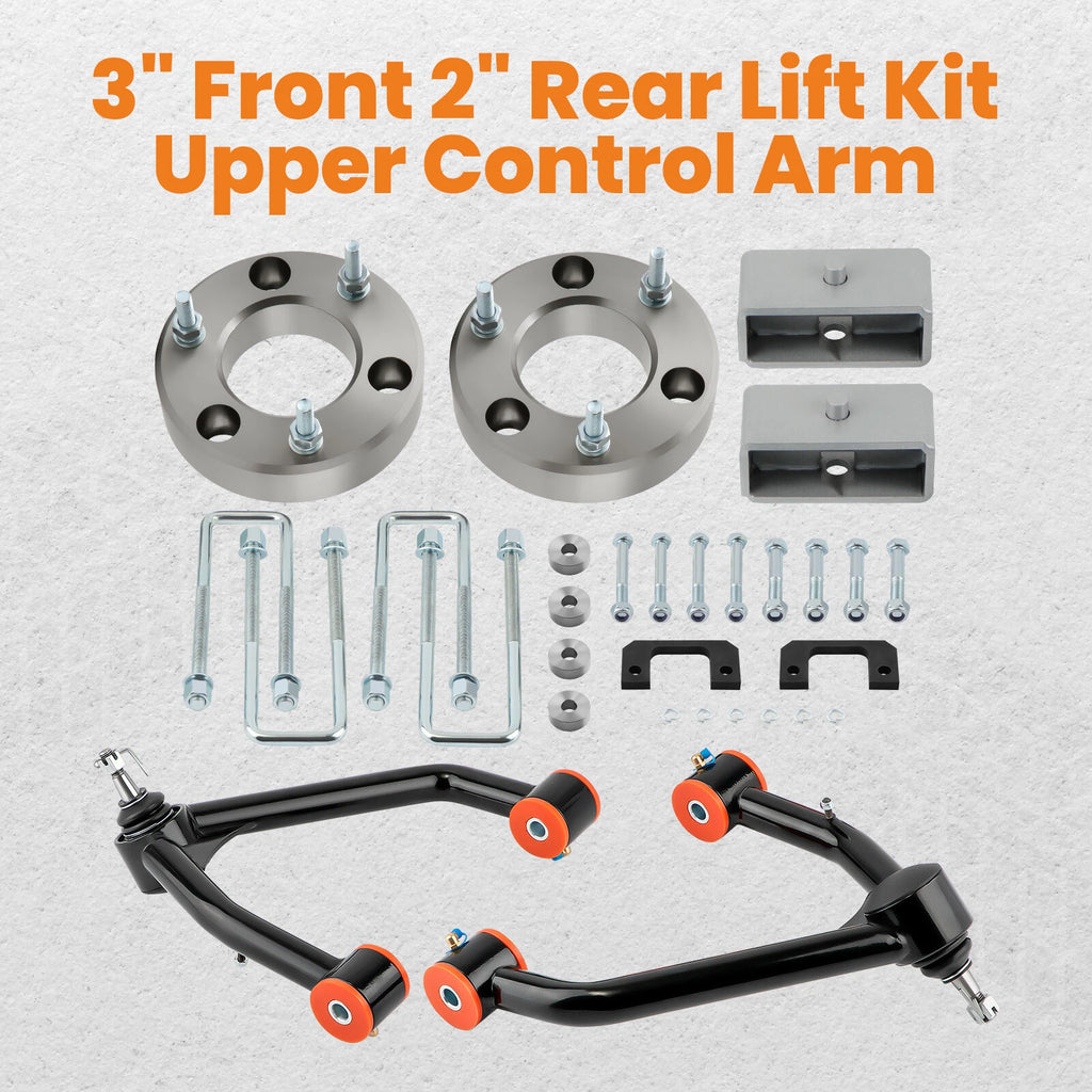 3" Front & 2" Rear Lift Kit with Control Arms for GMC Sierra 1500 (2007–2014)