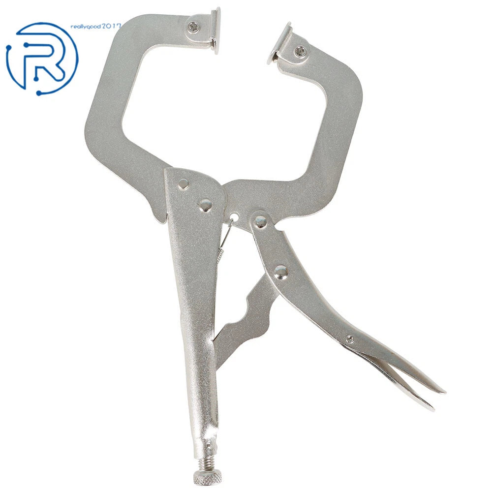 6 Pack Adjustable Locking Pliers 11" with Swivel Pads for Welding