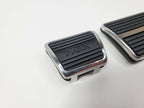 Brake Clutch Gas Pedal Pad Kit with Chrome Trim for 1967-1968 Camaro Firebird