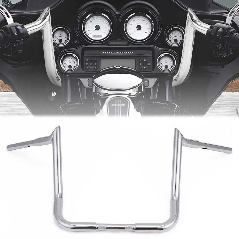 14" Meathook Bar Ape Hangers Handlebars for Harley Touring FLHX FLHT (2014–2023)