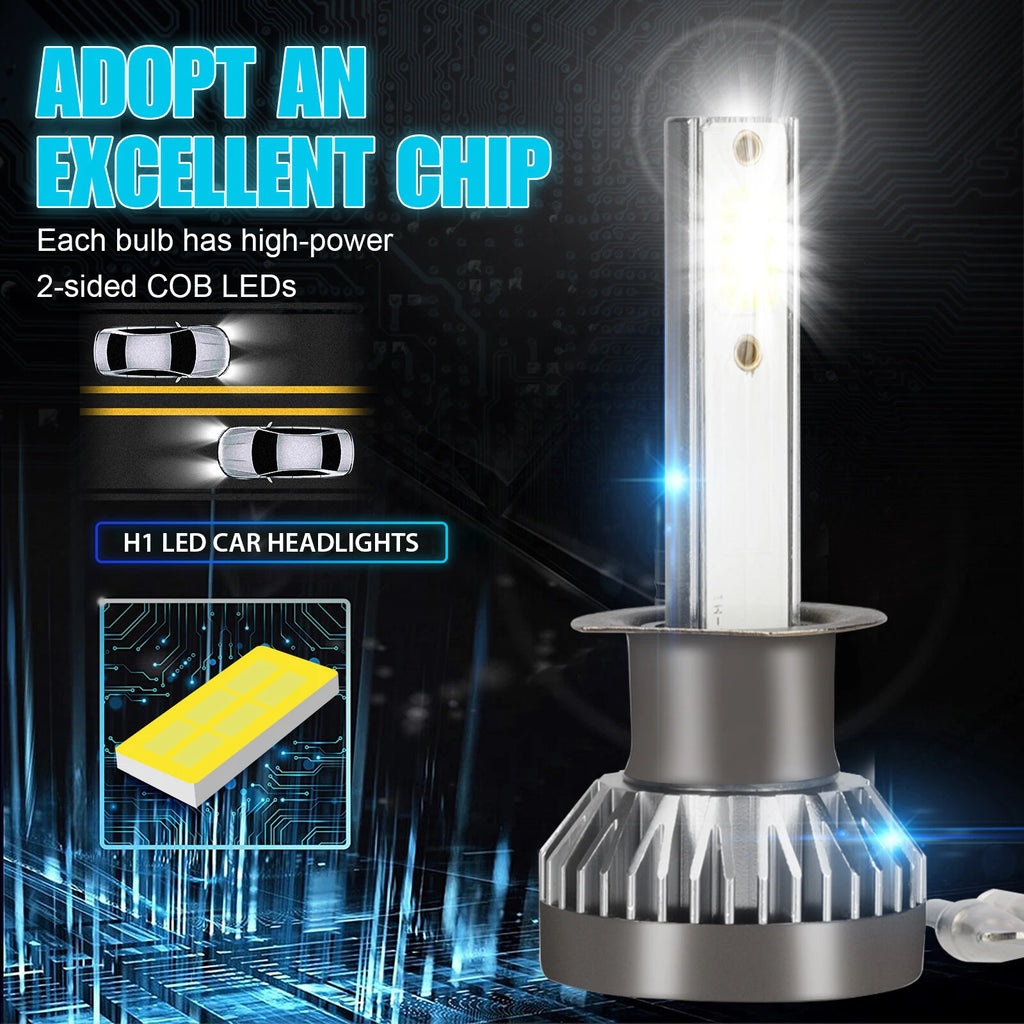 4X H1 LED Headlight Bulbs Conversion Kit for