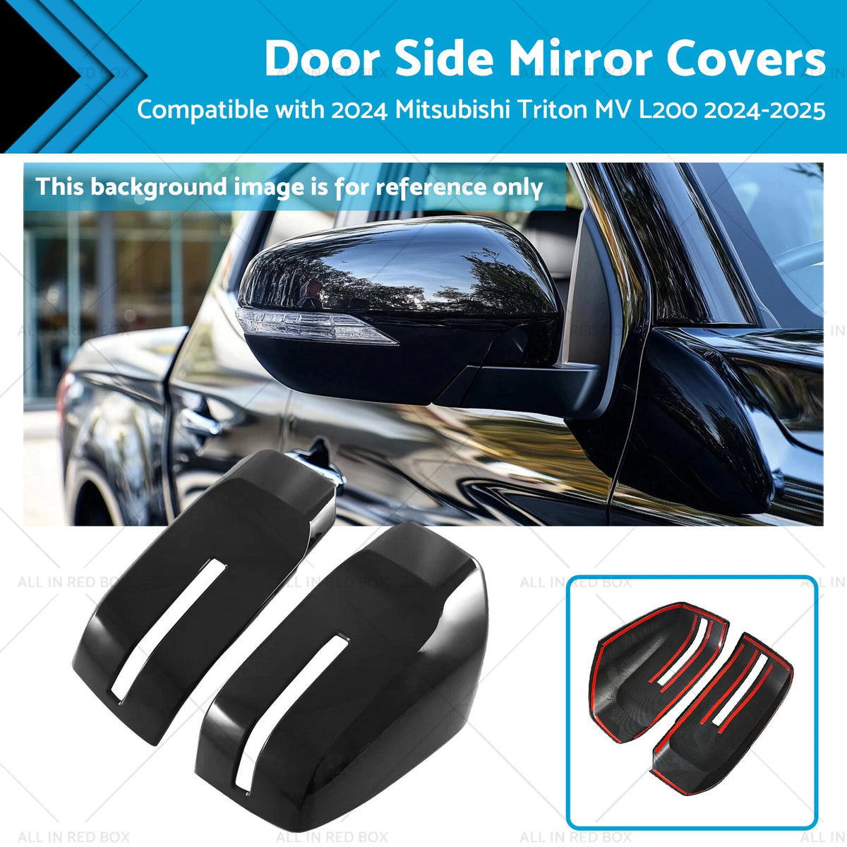 Side Mirror Covers for Mitsubishi L200 (2024+)