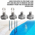 Replacement Seals Kit for Intex Pool Filter Pump (25004, 2500)