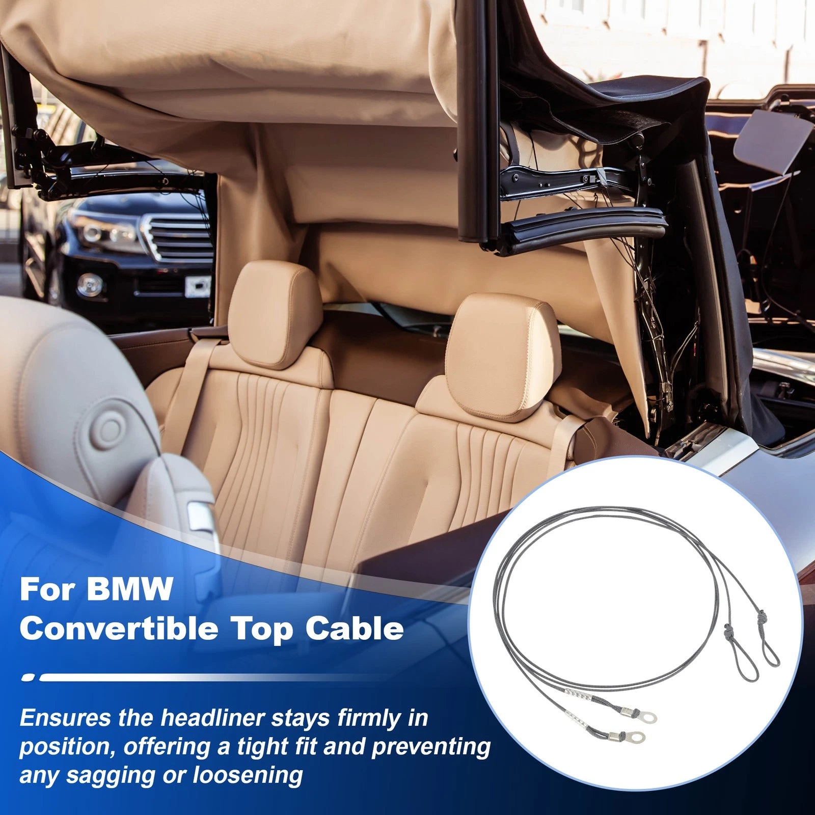 Convertible Top Headliner Tension Rope for BMW E93 F33 F83 M4 M3 (2007–2020)