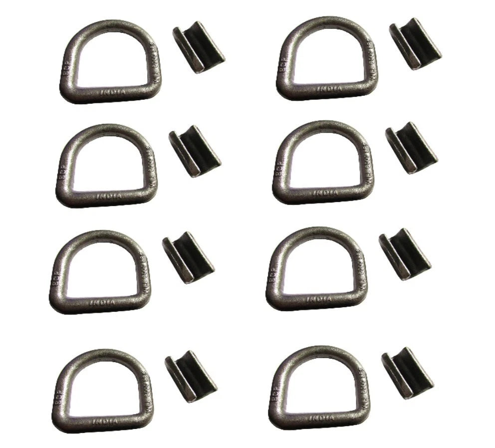 Set of 8 Weld On D-Rings for Universal Products (Replaces OTK20-0223)