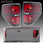 Set of 2 Rear Tail Lights for Ford F150 F-150 Pickup (2009–2014)