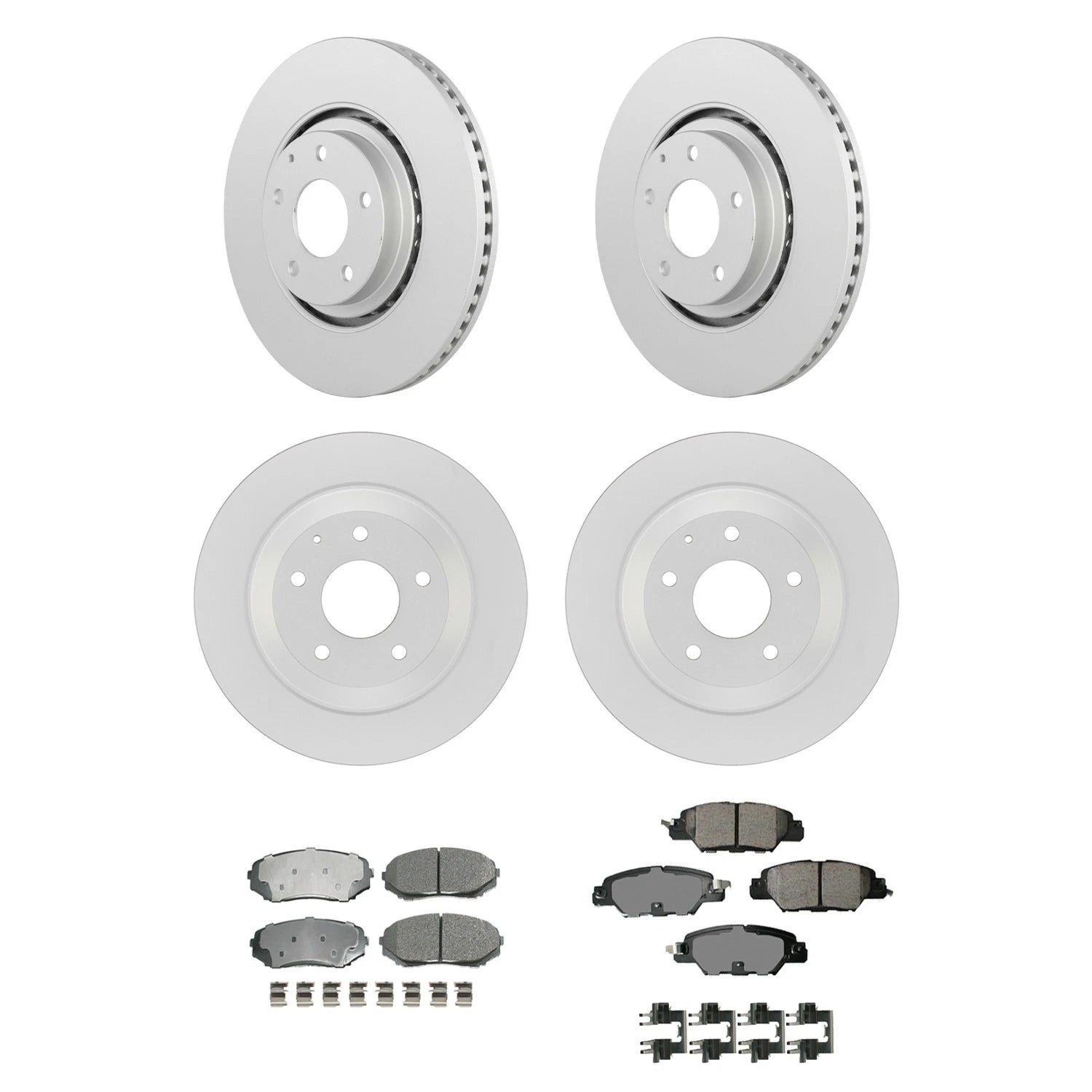 Set of 4 Brake Rotors & Akebono ProACT Pads for Mazda CX-5 Turbo (2019–2022)