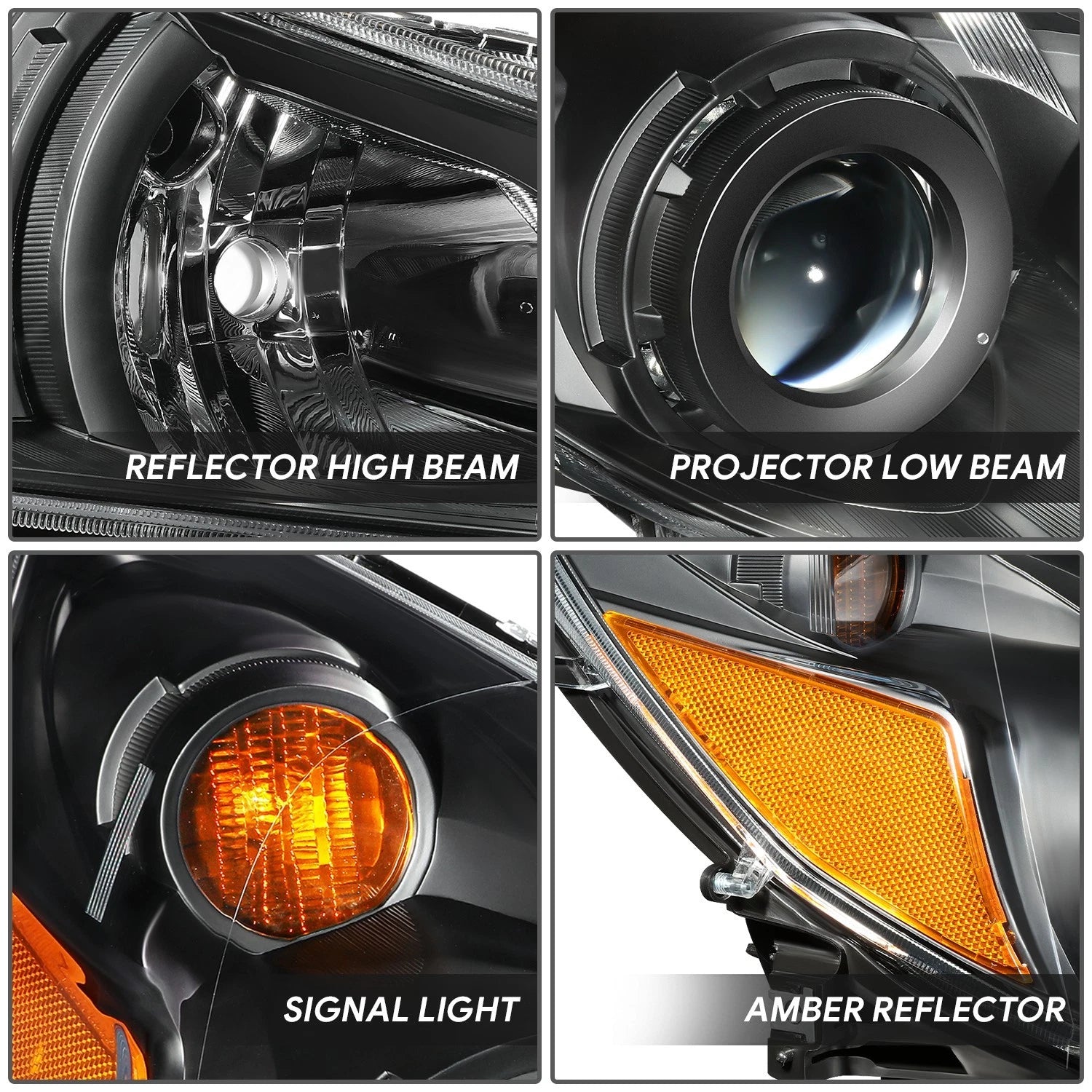 LED Amber Side Marker Projector Headlight for Subaru Outback/Legacy (2010–2014)