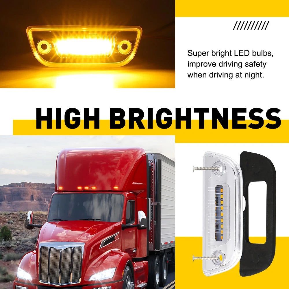 Amber Cab Roof Marker Lights for Peterbilt 579 & Kenworth T680 T770 T880