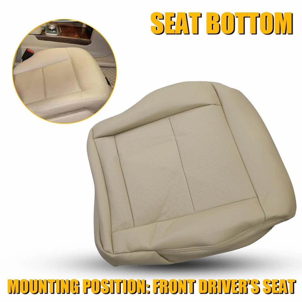 Left Driver Bottom Seat Cover for Mercedes Benz E350 E550 (2010–2014) Ivory Tan