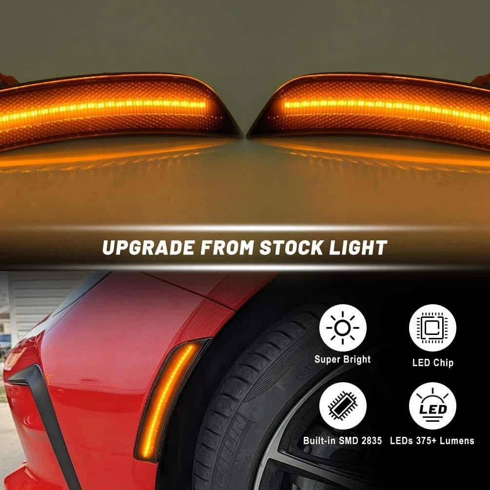 LED Front Bumper Side Marker Lights for Toyota GR86 Subaru BRZ (2022–2024)