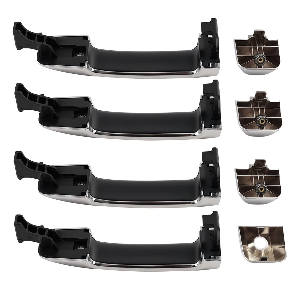 Door Handle Front Rear for Toyota Tundra 5.7L (2007–2019) Silver Plastic
