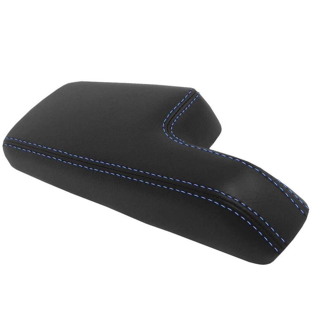 Center Console Armrest Cover for Honda Fit (2015–2019) Blue Stitch