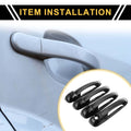 Set of 4 Car Door Handle Protectors for Dodge Ram 1500 (2002–2008) Glossy Black
