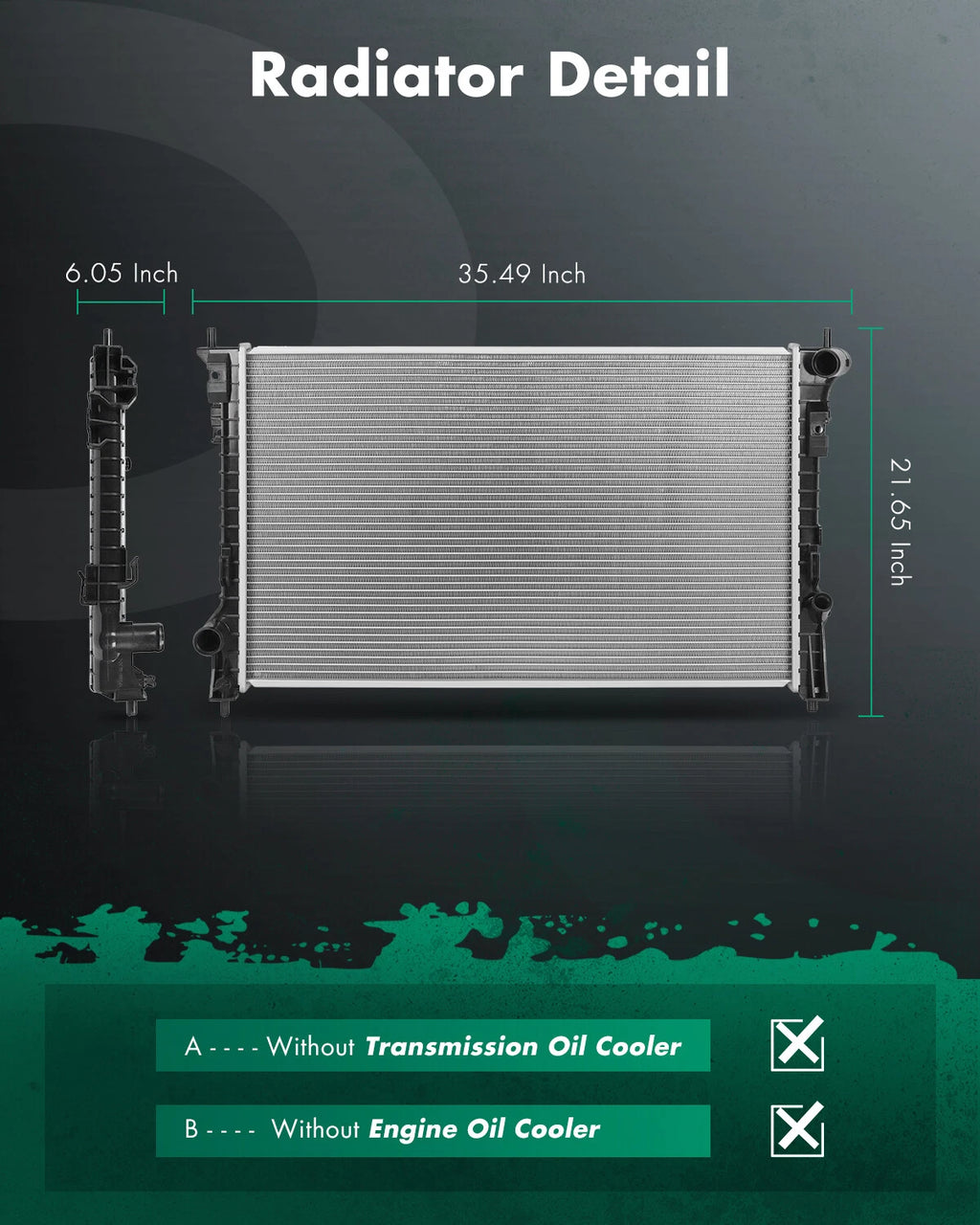 Radiator for Ford Edge (2007–2014) & Lincoln MKT (2010–2012) 3.5L 3.7L