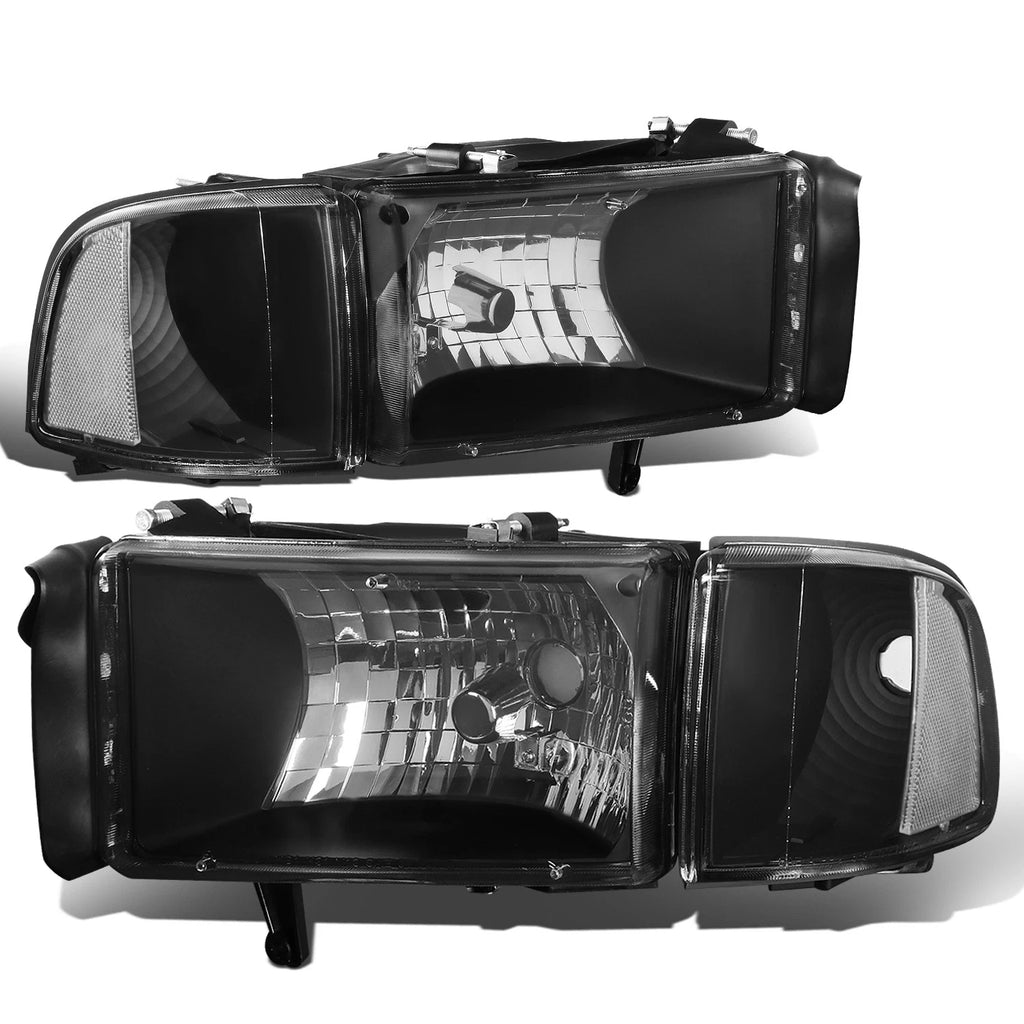 Headlights with Clear Corner Lamp for Dodge Ram Pickup (1994–2002)