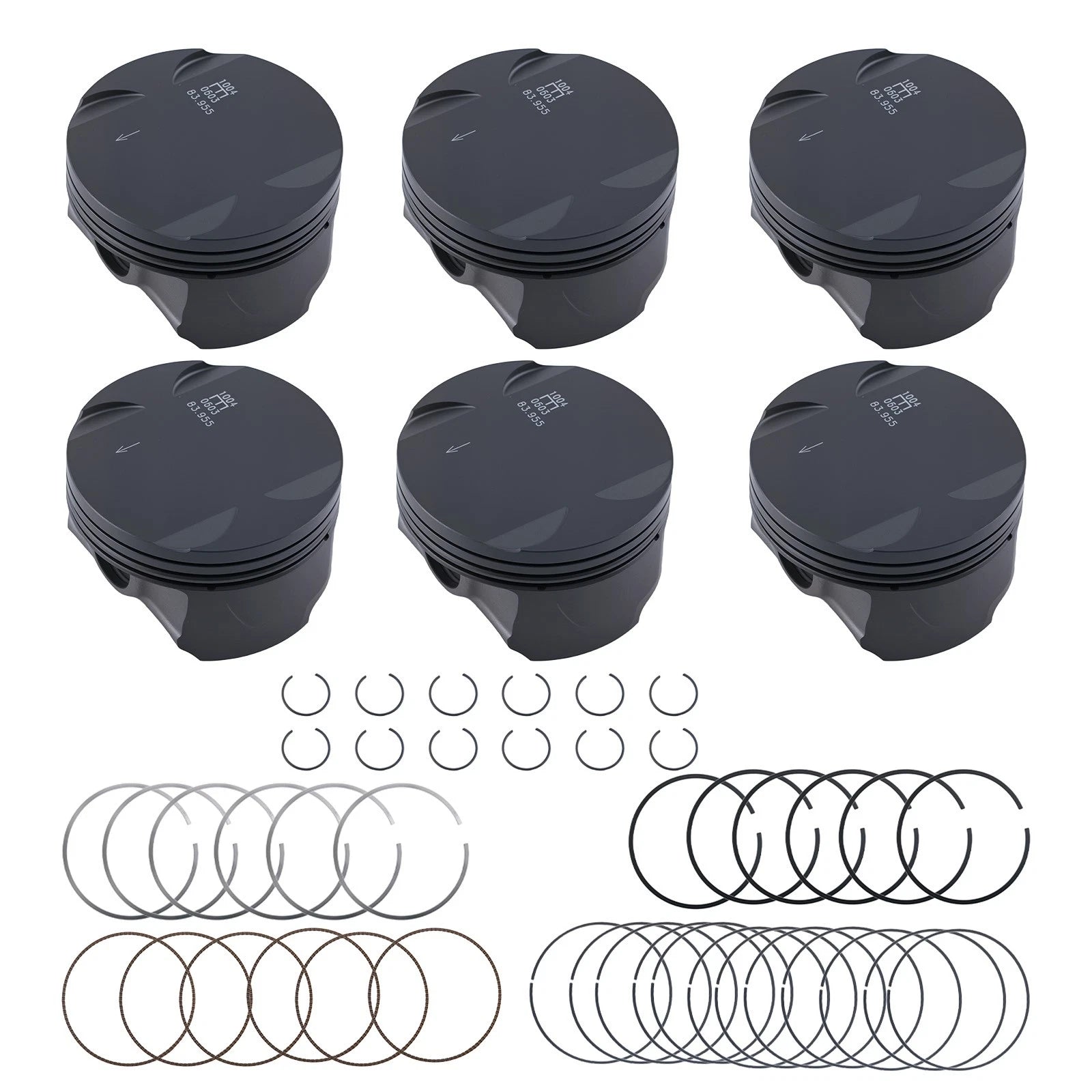 Complete Pistons Set for BMW E46 E39 E60 E83 E85 M54 2.5L (1997–2011)