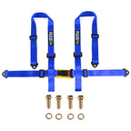 2X Blue 2" 4-Point Racing Harness Shoulder Straps for Automotive