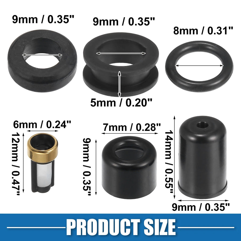 Set of 4 Fuel Injector O Rings Seals with Micro Filters for Toyota Tacoma (1995–2000)