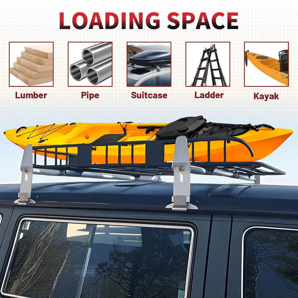 2X Van Ladder Roof Racks for Chevy Dodge Ford GMC Express (47"-77")
