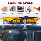 2X Van Ladder Roof Racks for Chevy Dodge Ford GMC Express (47"-77")