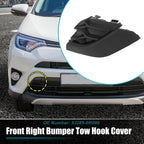 Tow Hook Cover for Toyota RAV4 SE (2016–2018) - Unpainted Black