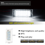 White LED License Plate Lights for BMW X3 E83, X5 E53