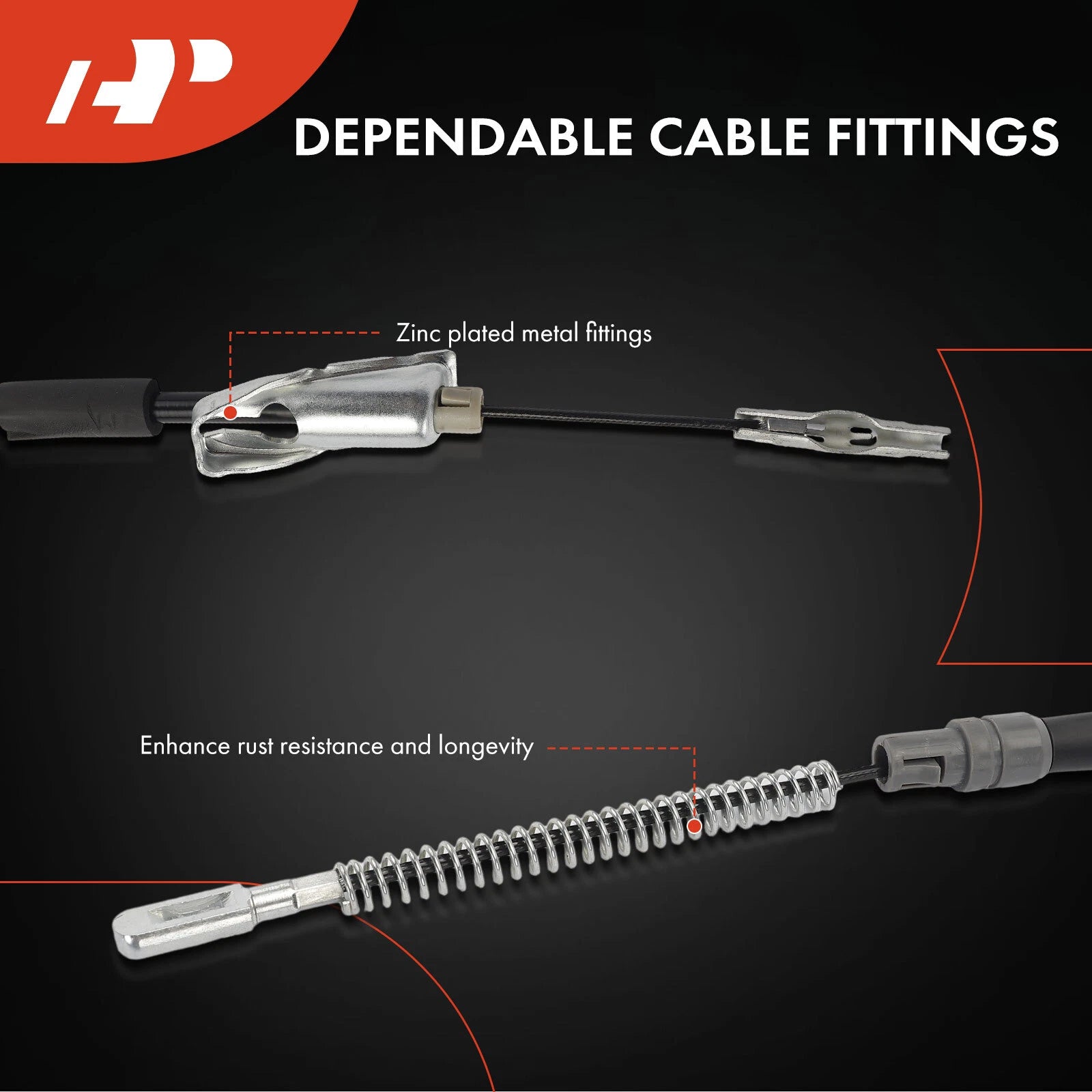 2X Rear Parking Brake Cables for Ford F-150 (2004–2005)