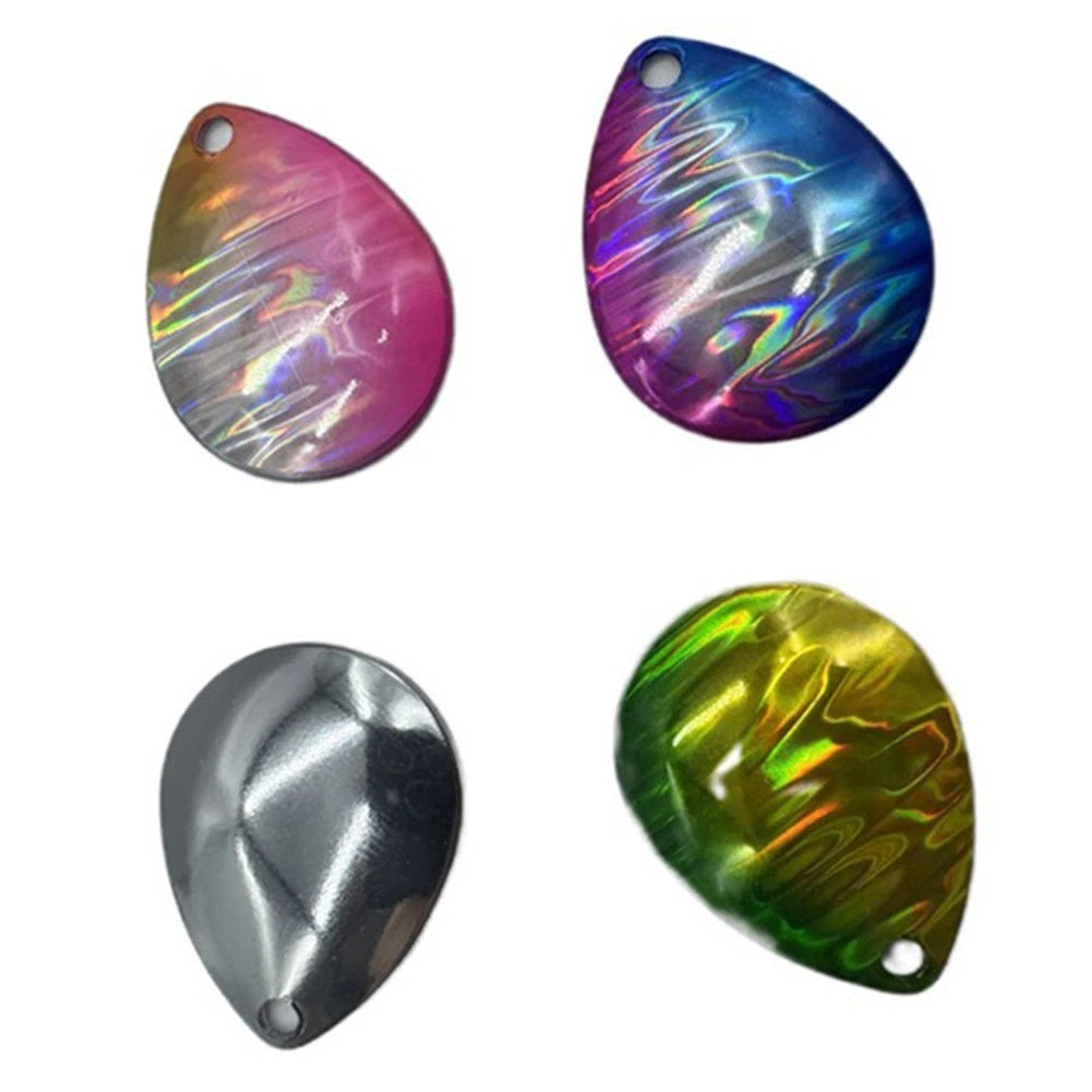 10X Copper Fishing Spinner Blades Kit UV Modified Colorful for Lure DIY