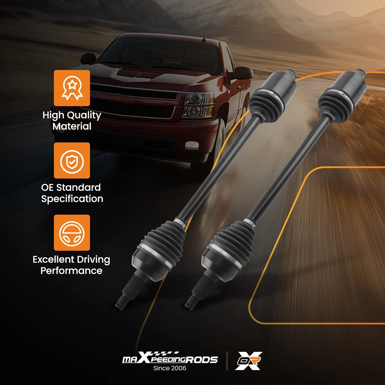 New Rear Left & Right CV Axles for Polaris General 4 1000 RZR S (2019–2023)