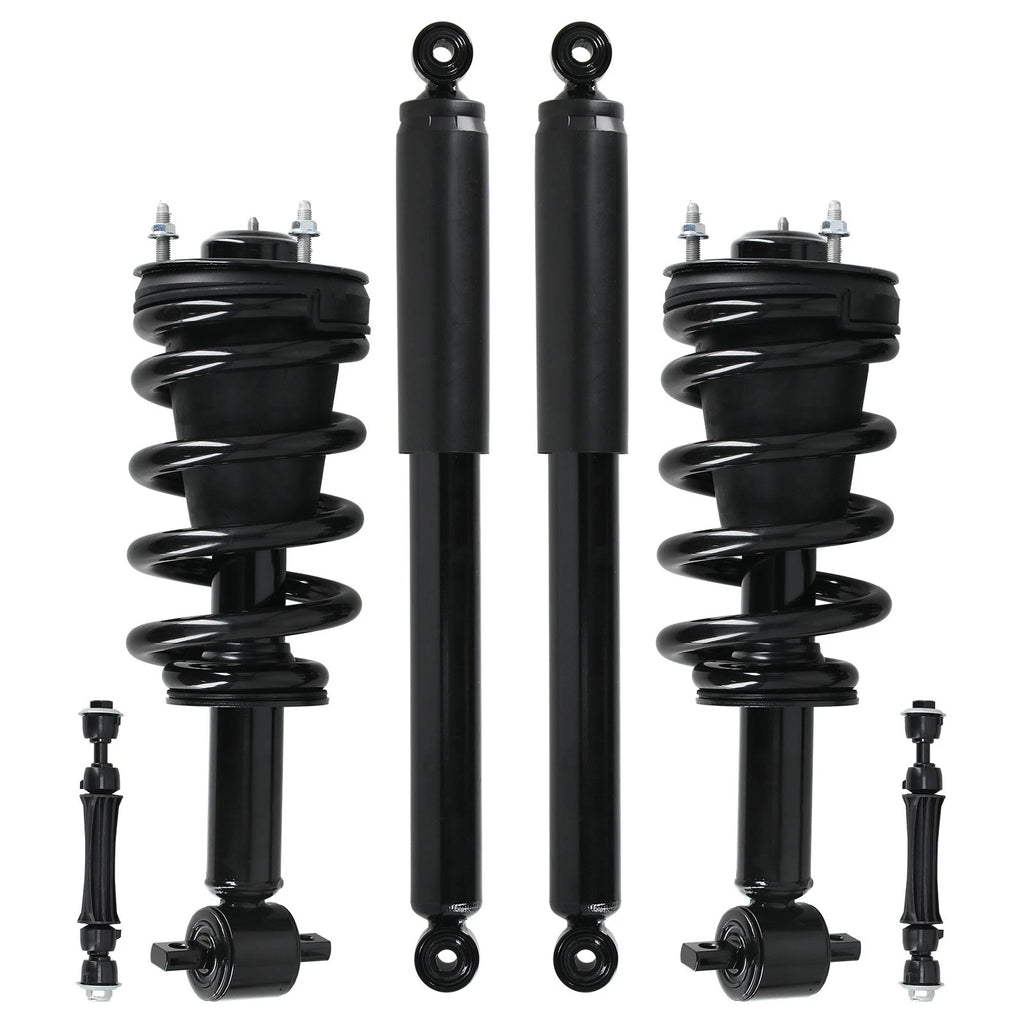 Front Rear Strut Shocks & Sway Bar Link for Chevy Silverado Sierra 1500 (2007–2013)