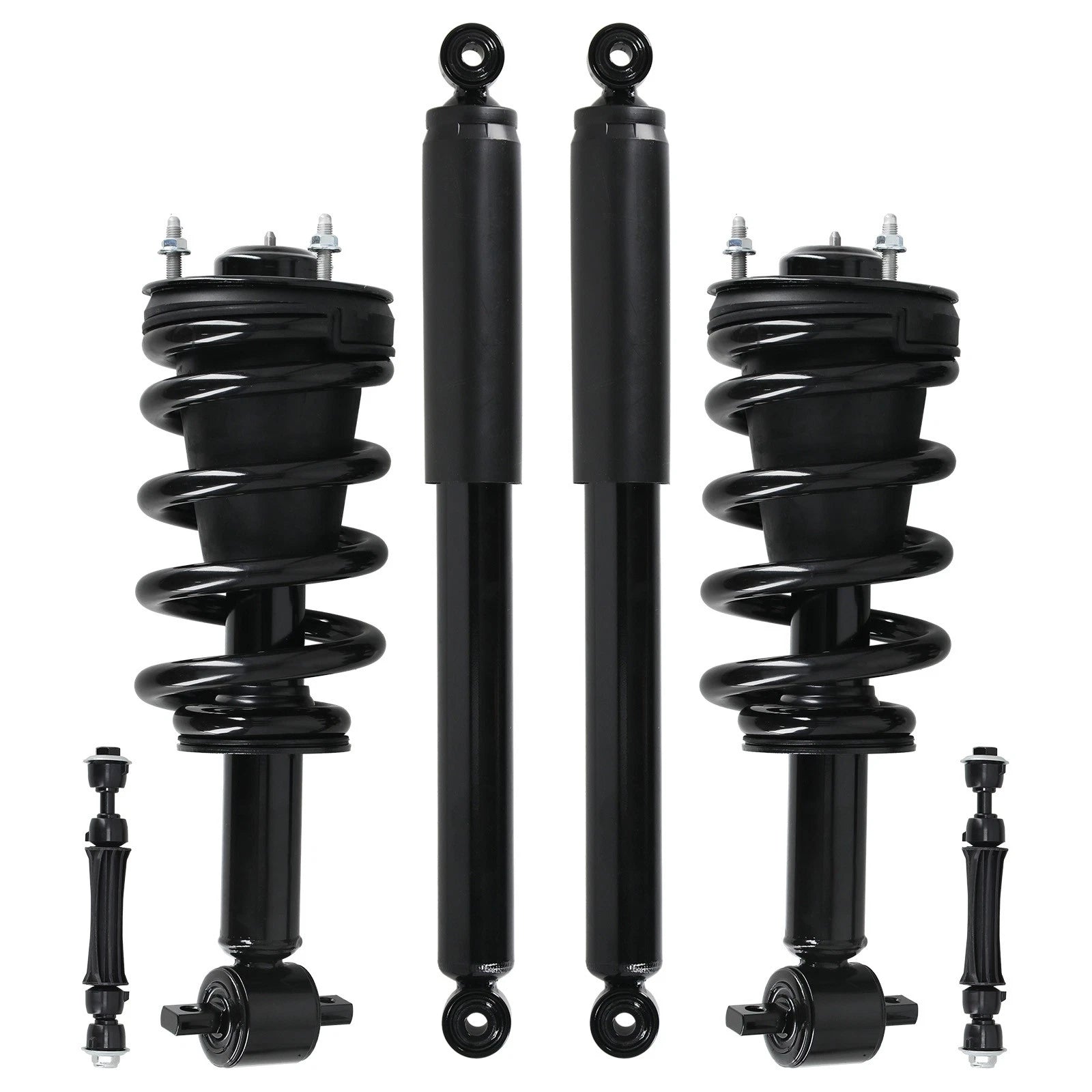 Front Rear Strut Shocks & Sway Bar Link for Chevy Silverado Sierra 1500 (2007–2013)