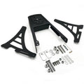 Black Skull Backrest Sissy Bar with Leather Pad for Harley-Davidson Sportster XL883 (2004–2023)