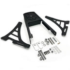 Black Skull Backrest Sissy Bar with Leather Pad for Harley-Davidson Sportster XL883 (2004–2023)