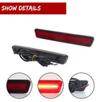 2X Red Lens Rear LED Bumper Side Marker Lamps for Ford Mustang (1999–2004)
