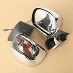 Chrome Rear View Mirrors with Turn Signal Lens for Honda Goldwing GL1800 (2001–2017)