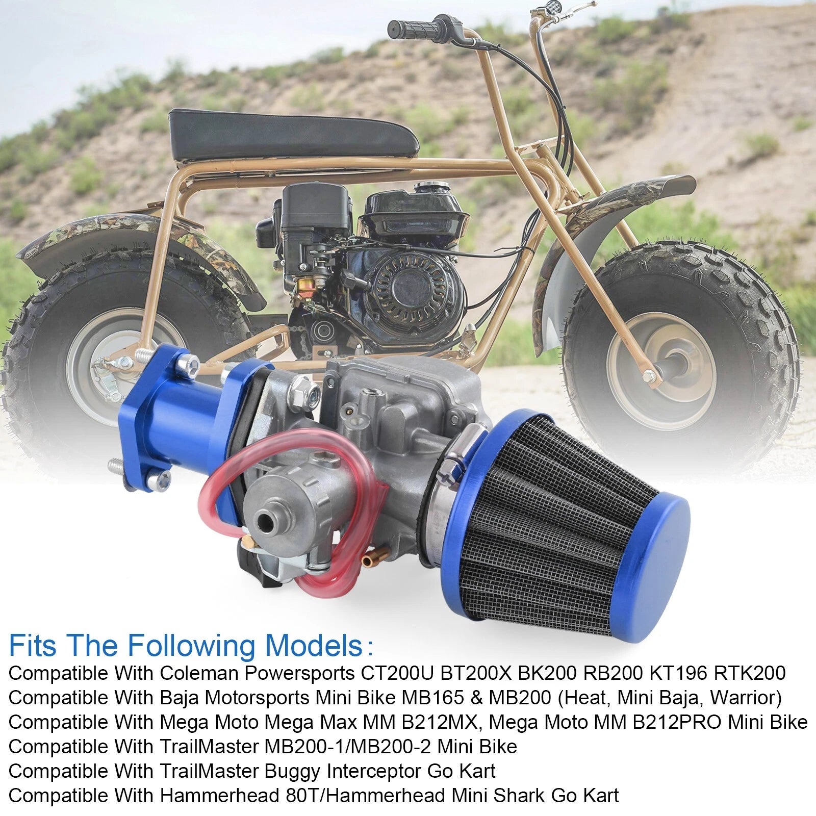 26mm Carburetor for Predator 212cc 196cc Mini Bike Go Kart (2016–2023)