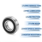 6206DDU Deep Groove Ball Bearing for Scooter Skateboard Wheel (30x62x16mm)